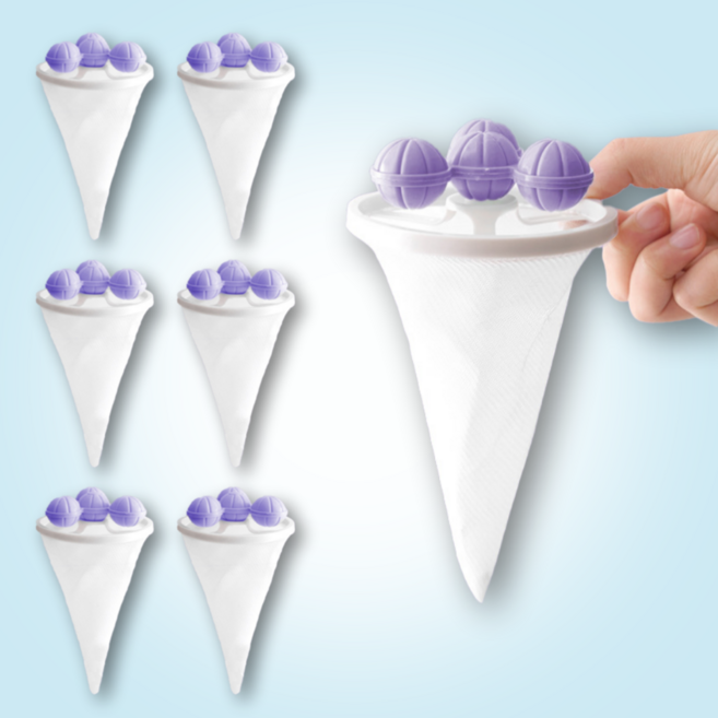 헤인느 통돌이 호환 세탁기 거름망 먼지 제거 빨래망, 6개, 퍼플