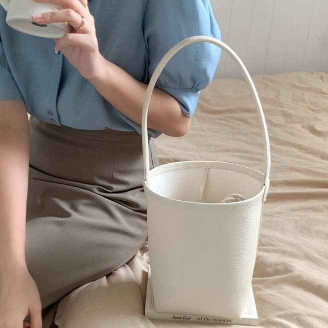 타니티니 부드러운 여성 가죽 버킷백 숄더백 4colors