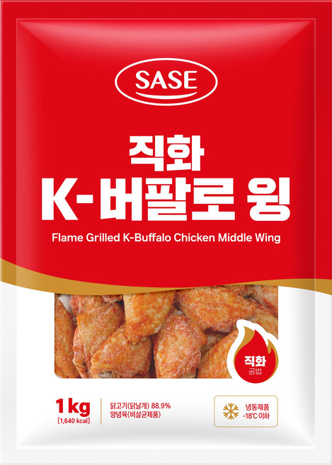 사세 직화K-버팔로윙 1kg 버팔로스틱 야식 아이들간식 사세치킨, 2개