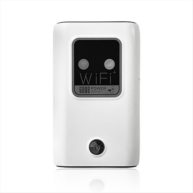 4G Lte 라우터 무선 Wifi 휴대용 모뎀 미니 야외 핫스팟 포켓 Mifi 150mbps Sim 카드 슬롯 백업 전원 은행, 하얀색