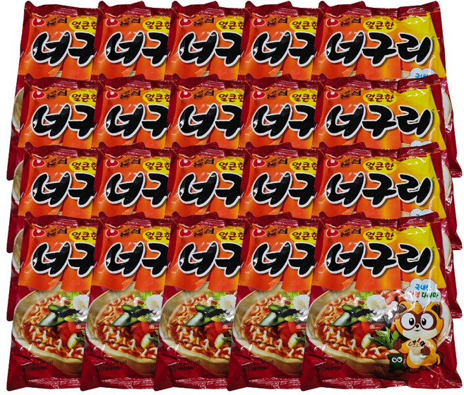 농심 얼큰한너구리 120g X 20개