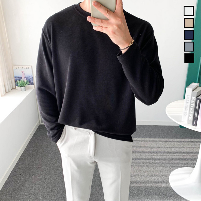 놈시크 95-130 남자 봄 티셔츠 오버핏 링클프리 쫀쫀스판 쭉티 빅사이즈