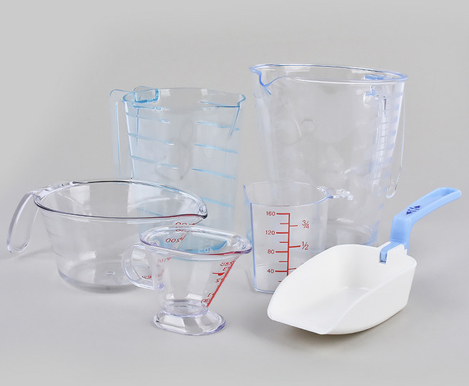 이노마타 계량컵 미니 계단형 대용량 7Type 택1, 180ml, 투명