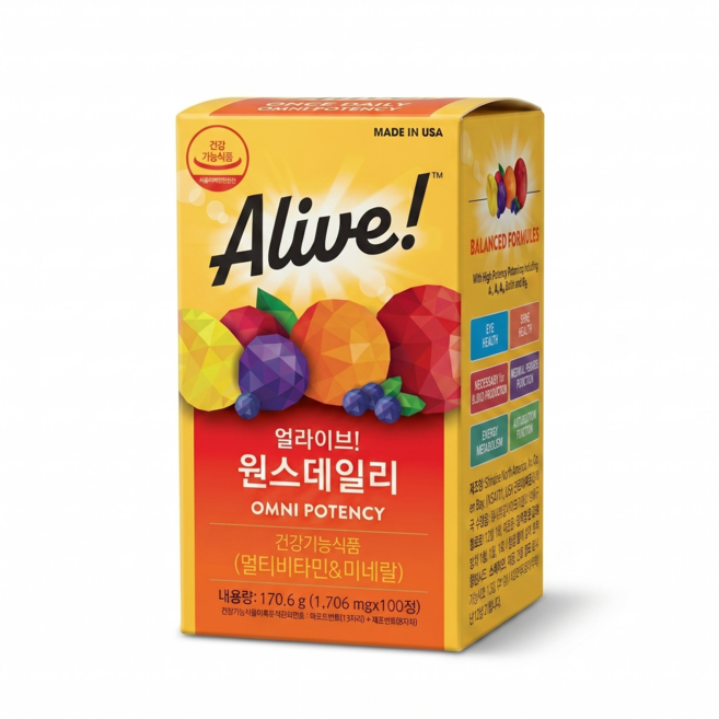 얼라이브 원스데일리 멀티비타민 선물세트, 100정, 1개