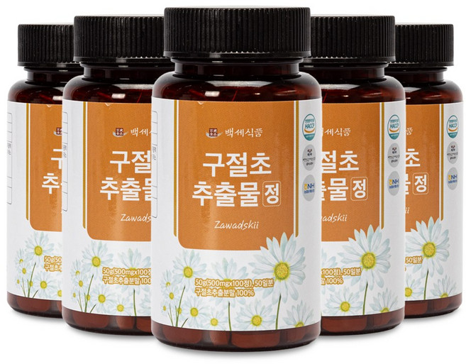 구절초 추출물 정 500mg 100정 HACCP 인증제품, 5개