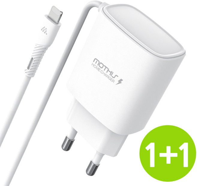 모디스 아이폰 8핀 2M 케이블 일체형 충전기 2p 세트, 1개