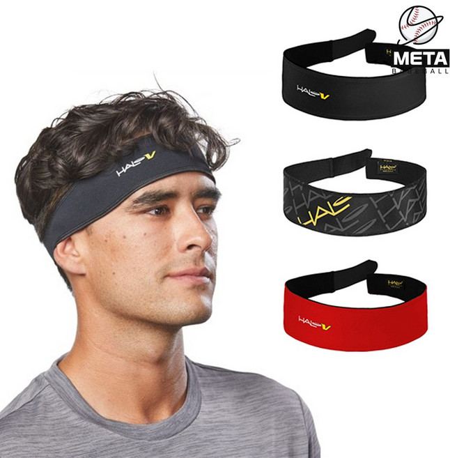 할로 헤드밴드 벨크로형 헬스 런닝 헤어밴드 2인치 9종, 레드