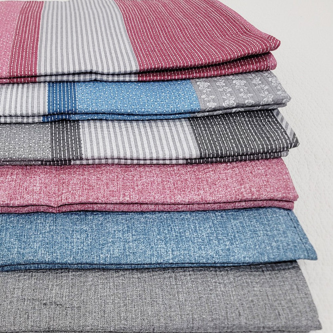 씨엠베드 다용도 줄누비 이불 겸 패드 여름이불 140*180, 줄블루