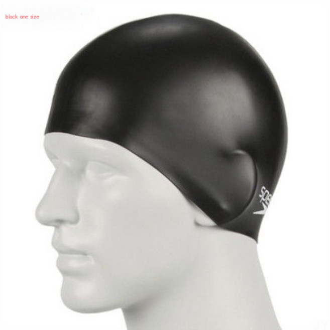 스피도 플레인 플랫 실리콘 캡 수영모 8-709910001, 블랙