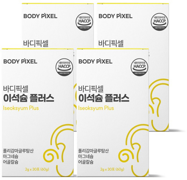 바디픽셀 이석슘 플러스, 60g, 4개