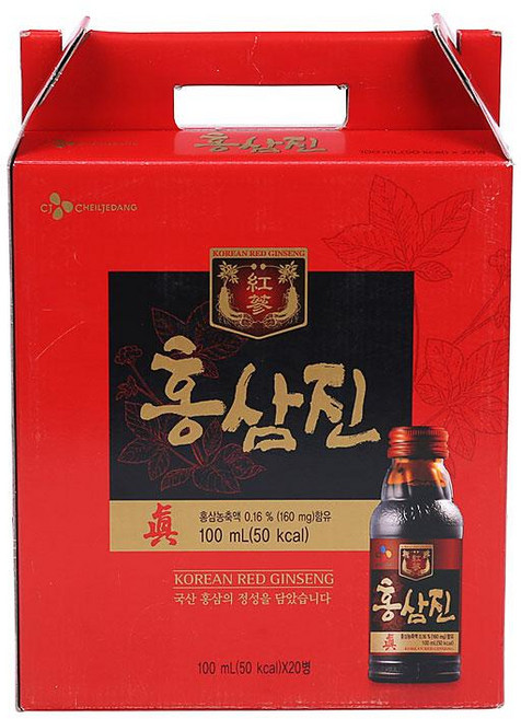 홍삼진 100MLCJ BOX(20), 20개, 100ml