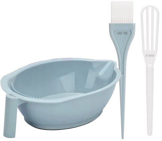 루시피 셀프 헤어 뿌리 염색 도구 3종 세트 민트 (염색볼+염색솔+스파츌라), 1개