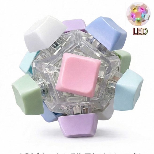 치프몰 LED 12버튼 딸깍이 라이트볼, 1개, 마카롱