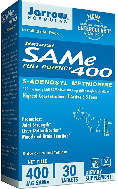 자로우포뮬러스 SAMe 400mg 30정 Jarrow Formulas SAM-e, 1통 - 쿠팡