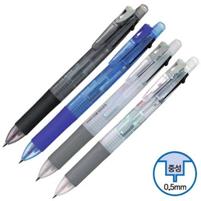 ZEBRA 제브라)사라사 중성펜 샤프 3 1(0.5mm/백), 단품, 1개