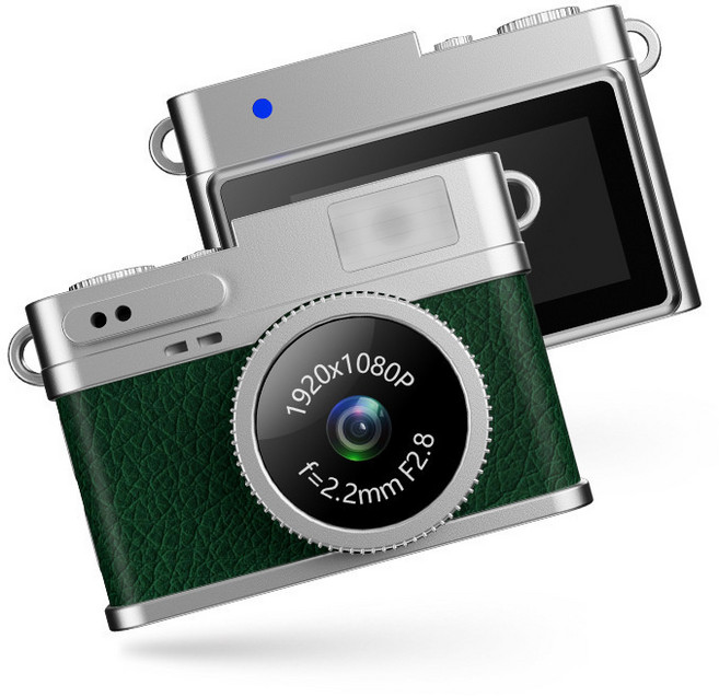 迷你相機學生校園復古相機隨身小型拇指旅遊拍照小相機, 1個, 原始綠拍錄一體+0.96寸屏幕+手機互傳:1個