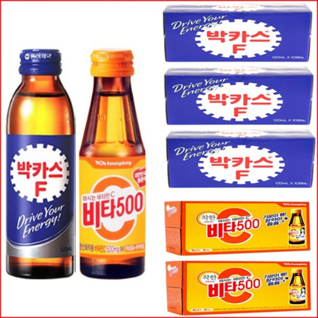 박카스F(120mlx30병) + 비타500(100mlx20병), 50개