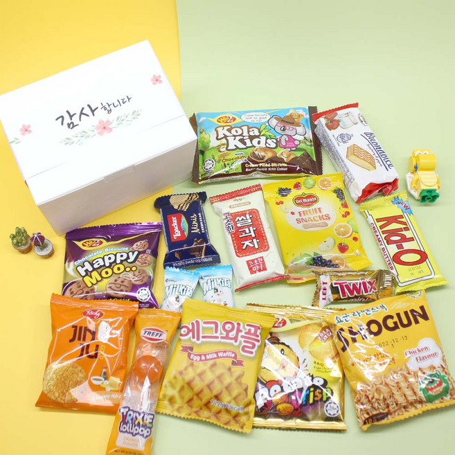 한봄 학교 행사 감사인사 과자 간식 상자 꾸러미 세트 1101714, 단품