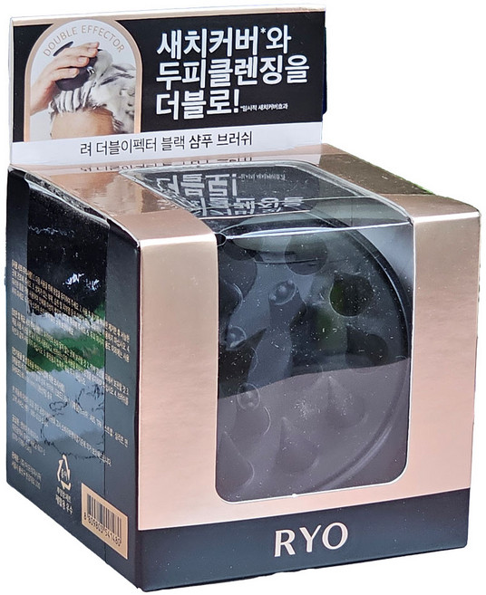 려 더블이펙터 블랙 샴푸 브러쉬, 1개
