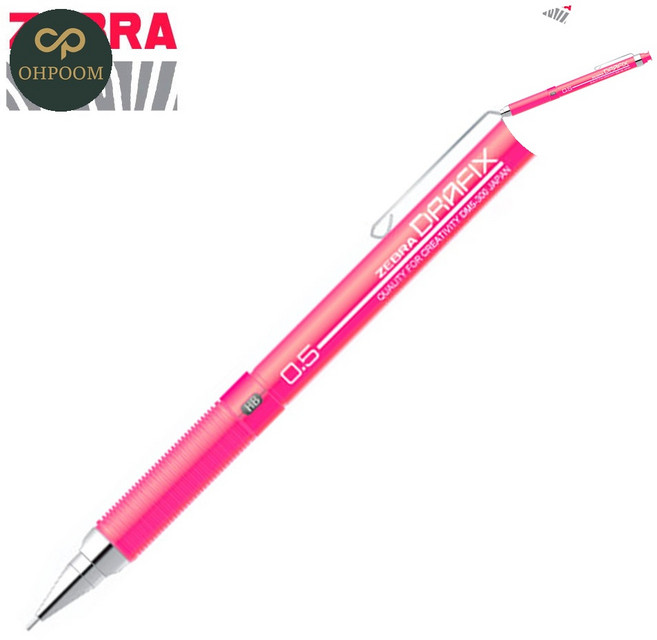 [픽커] 제도샤프 선물용샤프 고급샤프 네온 핑크 드라픽스 F 칼라 샤프 0.5mm