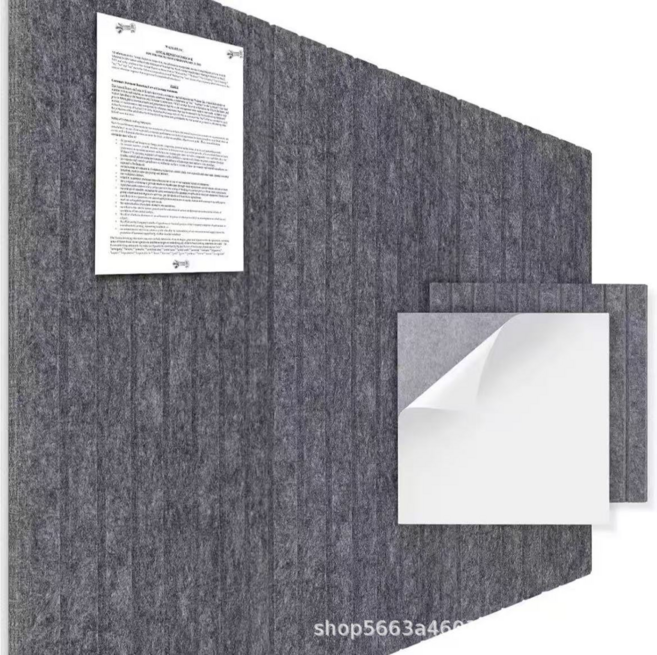스타일닥터 폴리에스터 흡음판 현관문 방음재 흡음펠트판, 12개, 다크 그레이