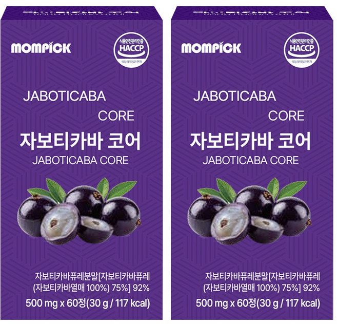 맘픽 자보티카바 브라질100% 퓨레식약청인증 정품 jaboticaba 정, 2개, 60회분