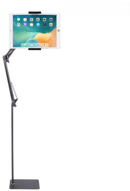 마운트뷰 가볍고 두툼한 태블릿 스마트폰 자바라 침대 스탠드 거치대 대형 145cm, 1세트, 블랙 [BOM2087]
