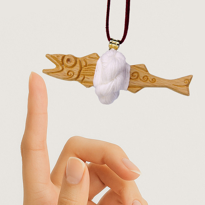 파란토리 액막이명태 차량용 룸미러 현관 선물 포장, 1개, luxury