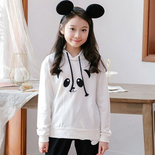 잭키드 여아용 블랙팬더 후드티