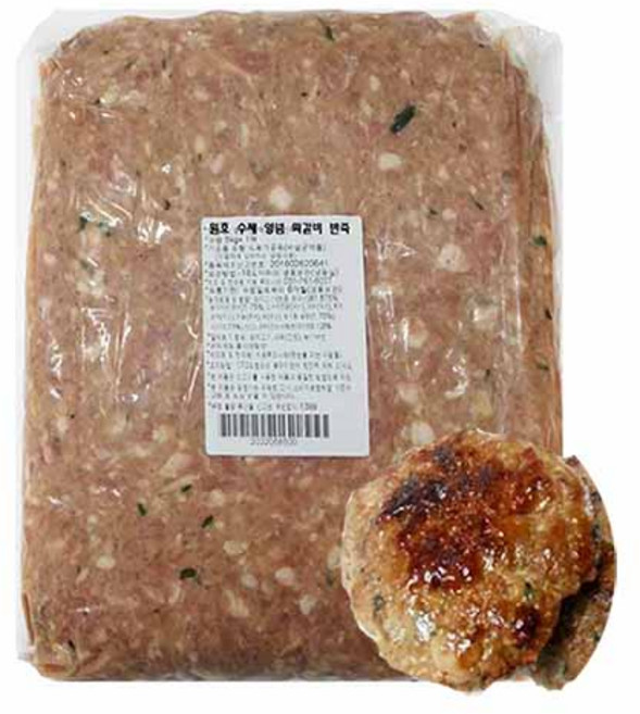 엄마손 수제 떡갈비 반죽-5kgx1개(업소 전문용), 1개, 5kg