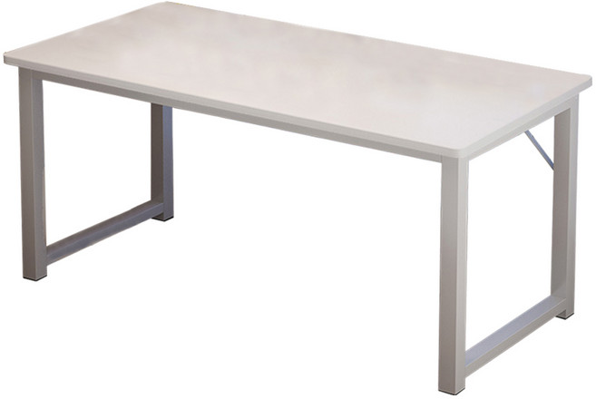 AOTTO 簡約加厚款鋼木書桌 120CM 辦公桌 電腦桌, 暖白色