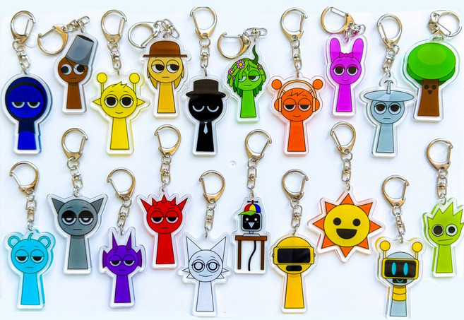 스프런키 아크릴 키링 20종, 1개, 혼합색상