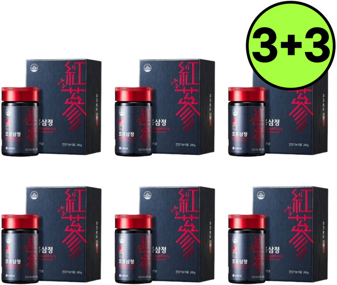 고려원인삼 홍익삼 효홍삼정골드 항산화 면역력증진 240g, 6개