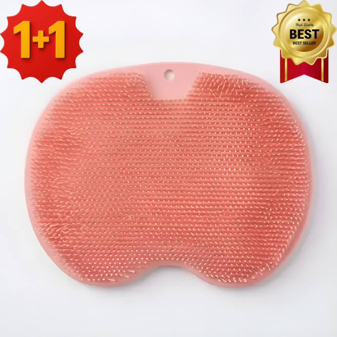 흡착식 셀프 풋 등 세척 브러쉬, 핑크, 2개