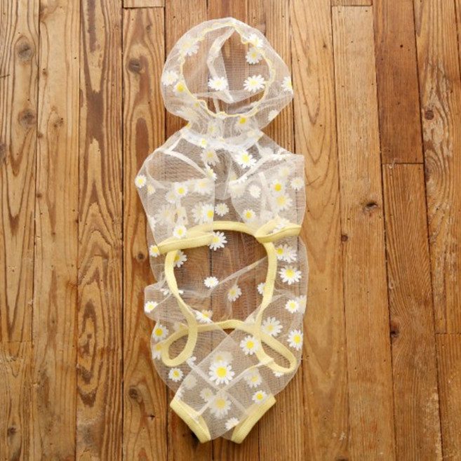 강아지 해충방지옷 메쉬 올인원 진드기 버그가드, 데이지, 1개