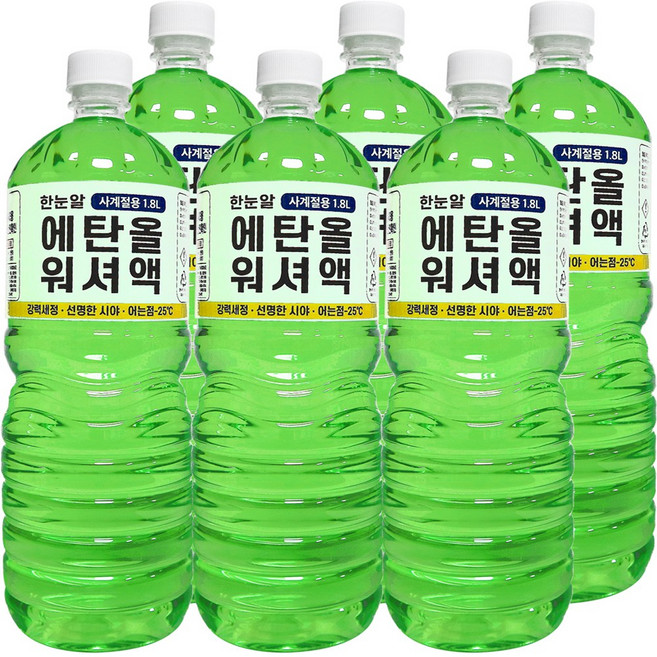 한눈알 에탄올 워셔액 1.8L 사계절, 6개