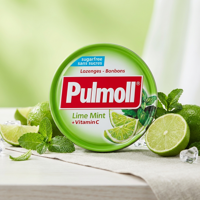 펄몰 라임 민트맛 사탕 무설탕 슈가프리 캔디 독일산, 4개, 45g