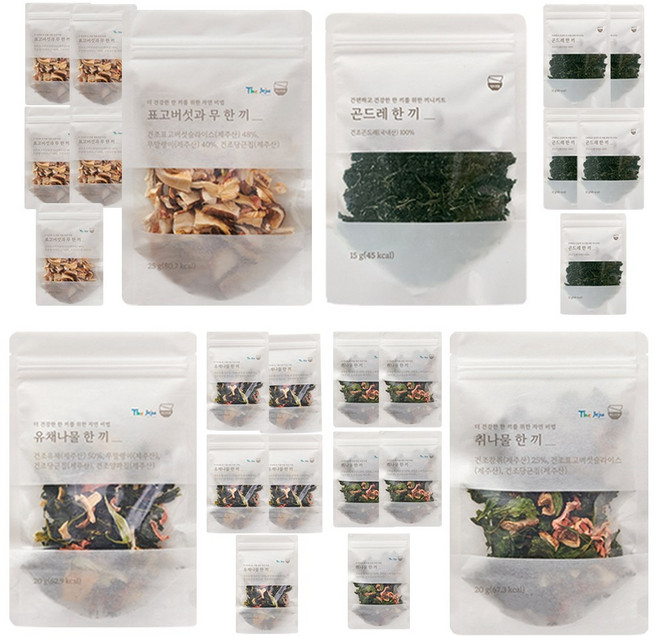 [잇더밀] 파이토케미컬 가득한 자연면역 밥상 항산화 나물_ 비빔밥 솥밥용 나물 총 8팩(곤드레 2개 유채 2개 취 2개 표고버섯무 2개) 건강나물 보양식 냉장보관no, 3세트, 164g