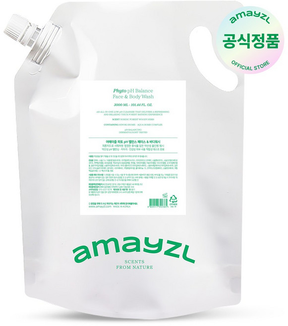 어메이즐 피토 페이스&바디 워시 리필형, 1개, 3L