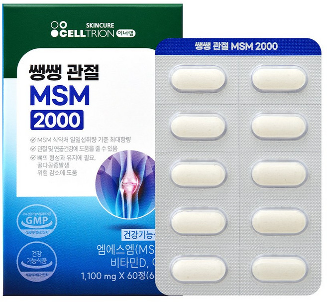 이너랩 쌩쌩관절 MSM 2000 66g, 60정, 1개