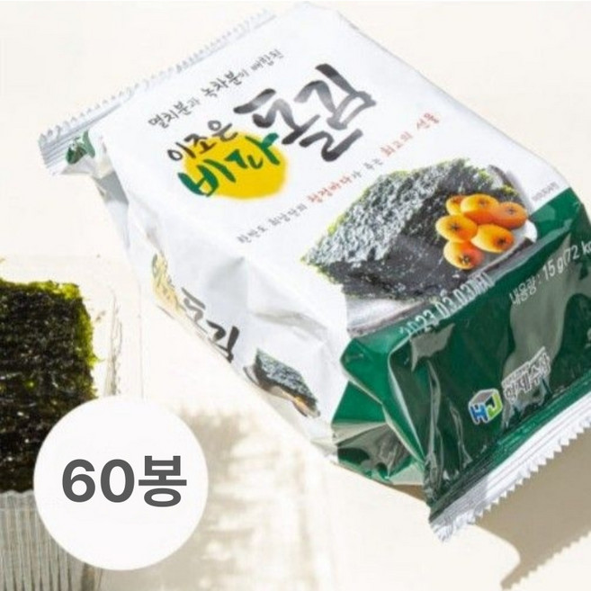 형제만호돌김 비파돌김 식탁김, 15g, 60개
