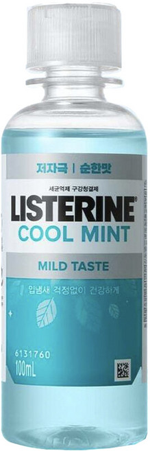 리스테린 쿨민트 마일드 구강청결제, 3개, 100ml