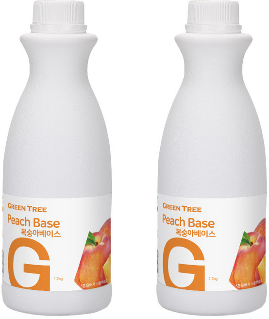 그린트리 복숭아 에이드 베이스, 1.2kg, 2개