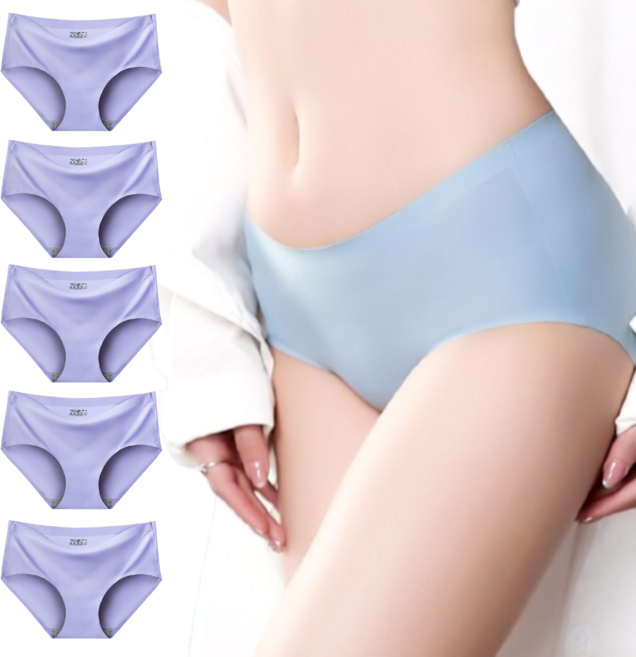 여성 심리스 무봉제 노라인 팬티 5장 1세트