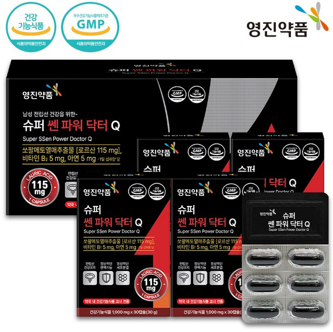 영진약품 슈퍼 쎈 파워 닥터 Q(1 000mgX120캡슐)로르산115mg/비타민B2/아연, 1개, 120정
