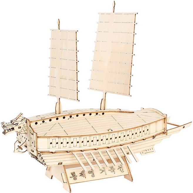 미니 목재 입체퍼즐 - 영공방 통제영 거북선, 1개