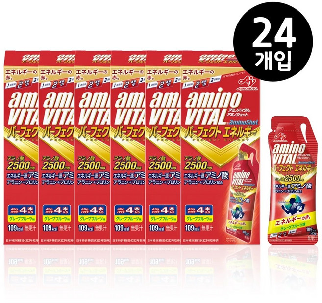 아지노모토 아미노바이탈 아미노샷 아미노산 2500mg 4개입, 6박스