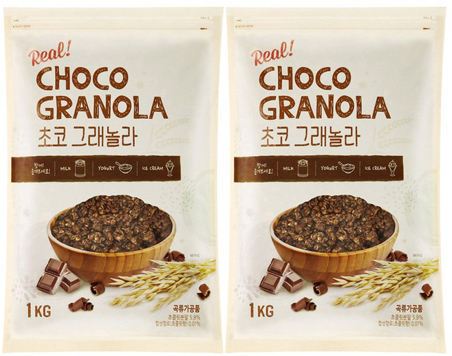 동서 초코 그래놀라 시리얼, 1kg, 2개