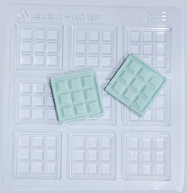 나만의 초코렛 만들기 정사각 바크 몰드, 1개