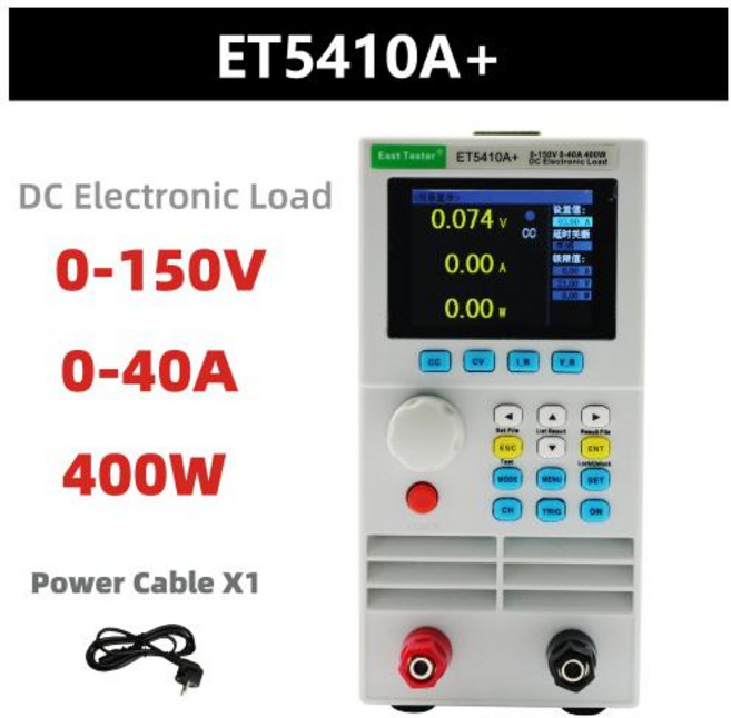 프로그래밍 가능한 전자 부하 ET5410A ET5420A ET5411A 디지털 DC 부하 전자 배터리 테스터 부하 계량기 업그레이드 400W 40A, 01 ET5410A AZQ_01 CHINA